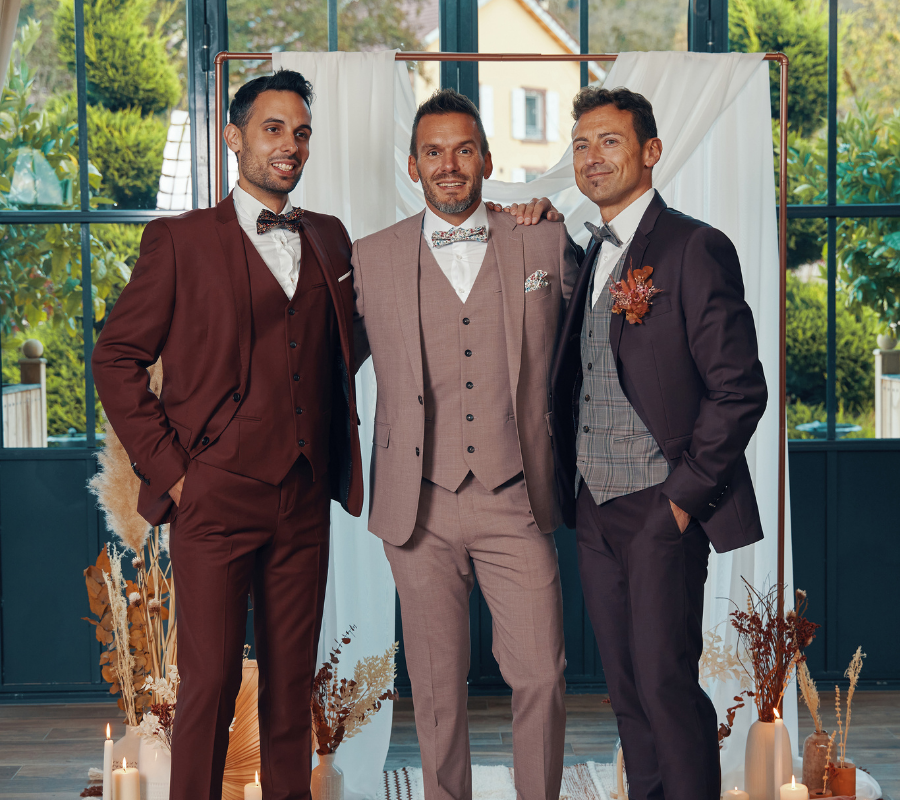 Terracotta suit, Besançon wedding suit, ceremony suit, Hafnium 