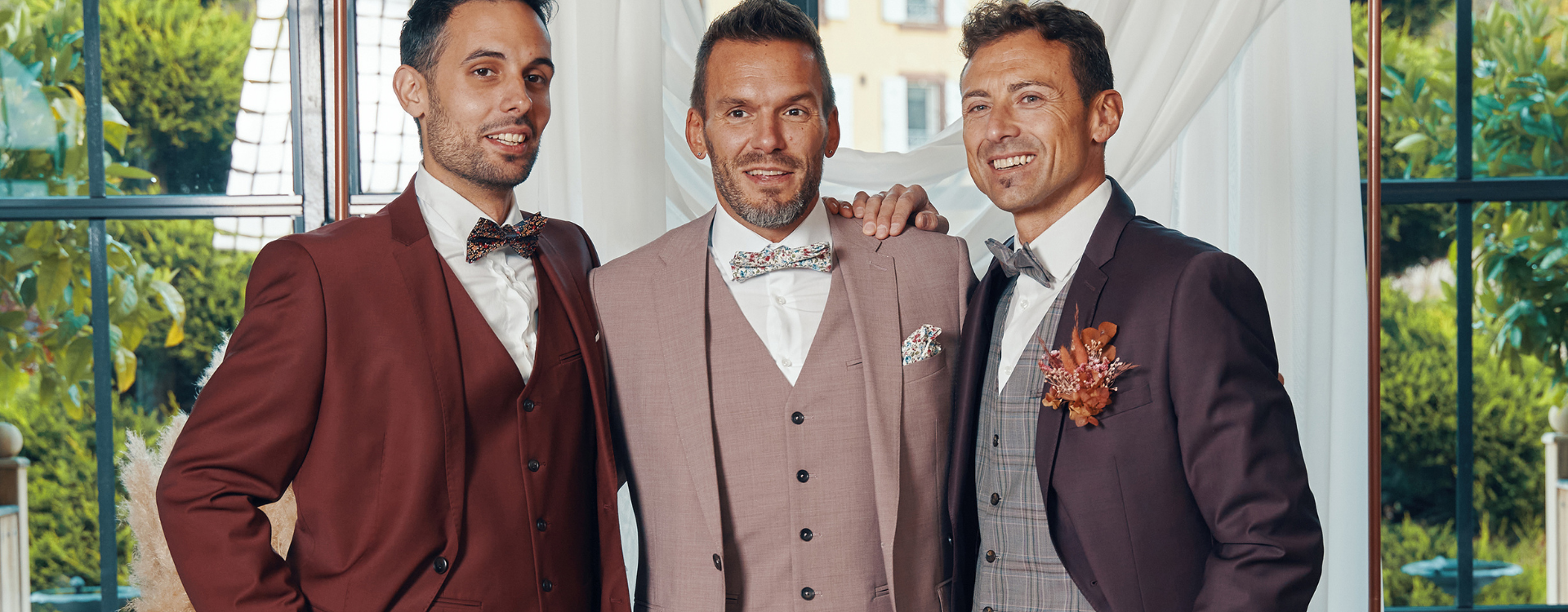 Terracotta suit, Besançon wedding suit, ceremony suit, Hafnium