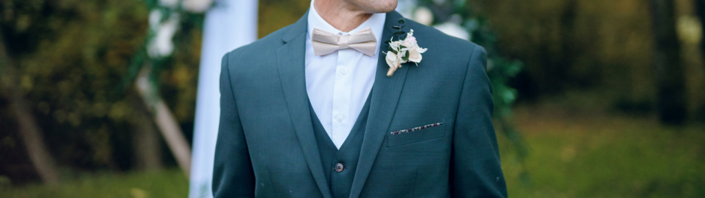 Green suit, Besançon wedding suit, ceremony suit, Hafnium