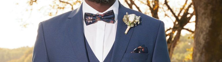 accessoire, cravate, noeud papillon,  costume bleu, costume mariage Besançon, costume cérémonie, hafnium 
